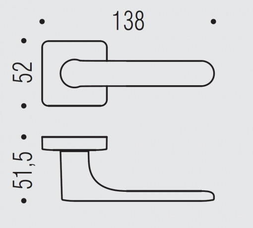 Дверная ручка Colombo Design ONE Q CC21RSB.C02 бронза