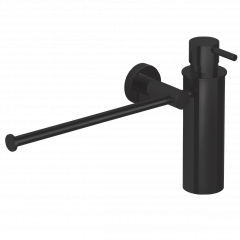 Полотенцедержатель с дозатором COLOMBO DESIGN PLUS W4975.NM настенный цвет черный матовый