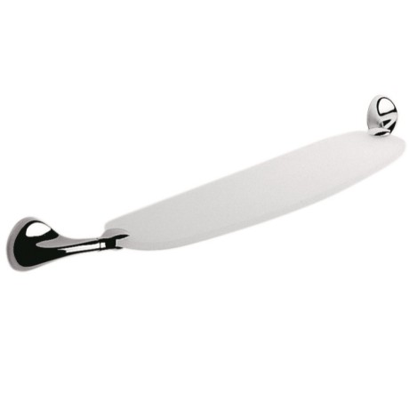 Полочка COLOMBO DESIGN MELO B1216 стеклянная цвет хром