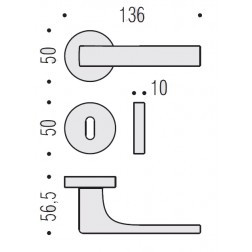 Дверная ручка Colombo Design ROBOCINQUE ID61RSB черный матовый