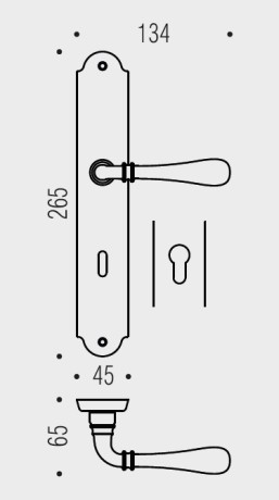 Дверная ручка Colombo Design IDA ID31PY на планке золото