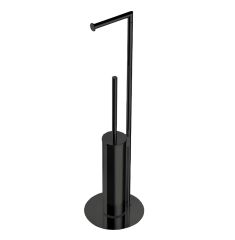 Стойка COLOMBO DESIGN MINI B4018.GM с держателем туалетной бумаги и ершиком цвет графит матовый