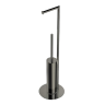 Стойка COLOMBO DESIGN MINI B4018.HPS1 с держателем туалетной бумаги и ершиком цвет нержавеющая сталь