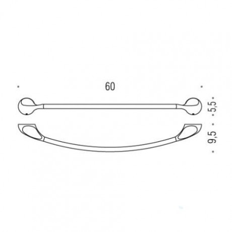 Полотенцедержатель COLOMBO DESIGN MELO B1210 широкий цвет хром