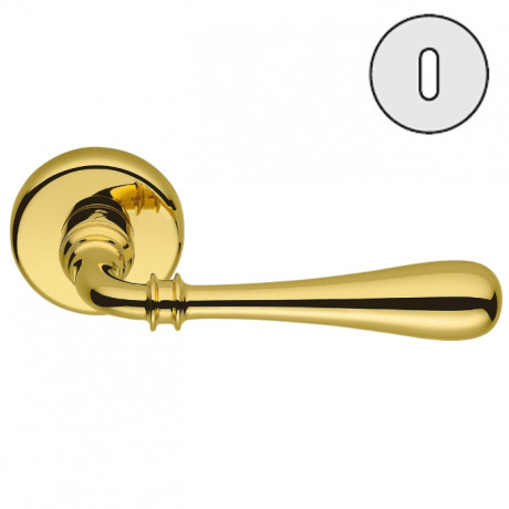Дверная ручка Colombo Design IDA ID31R золото в комплекте с накладками под ключ для межкомнатных дверей