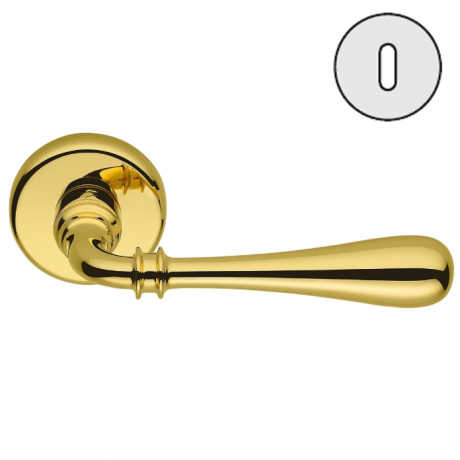 Дверная ручка Colombo Design IDA ID31R золото в комплекте с накладками под ключ для межкомнатных дверей