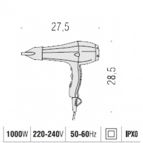 Фен COLOMBO DESIGN CONTRACT B9998.NE 1000 Вт цвет черный
