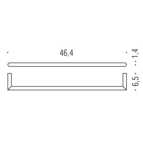 Полотенцедержатель COLOMBO DESIGN MINI B4010.OM широкий цвет золото матовое