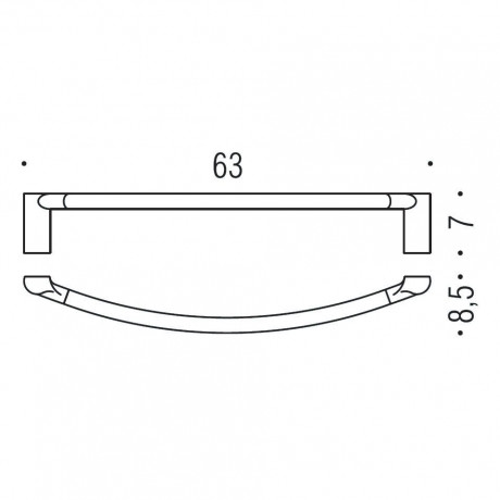 Полотенцедержатель COLOMBO DESIGN LUNA B0110 широкий 63 см цвет хром