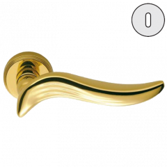 Дверная ручка Colombo Design PIUMA AR11R золото в комплекте с накладками под ключ для межкомнатных дверей