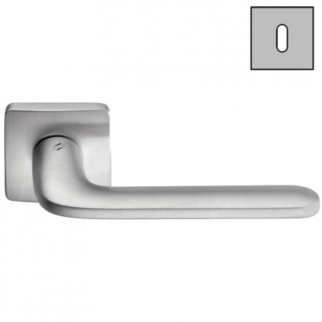 Дверная ручка Colombo Design ROBOQUATTRO S ID51R хром матовый в комплекте с накладками под ключ для межкомнатных дверей