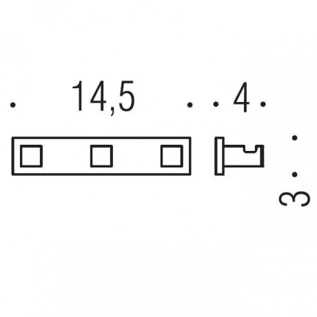 Крючок COLOMBO DESIGN LOOK LC37 тройной цвет хром