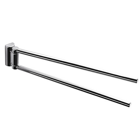 Полотенцедержатель COLOMBO DESIGN LUNA B0112 двойной поворотный цвет хром