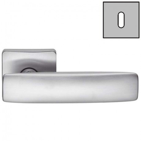 Дверная ручка Colombo Design BOLD PT11R хром матовый в комплекте с накладками под ключ для межкомнатных дверей