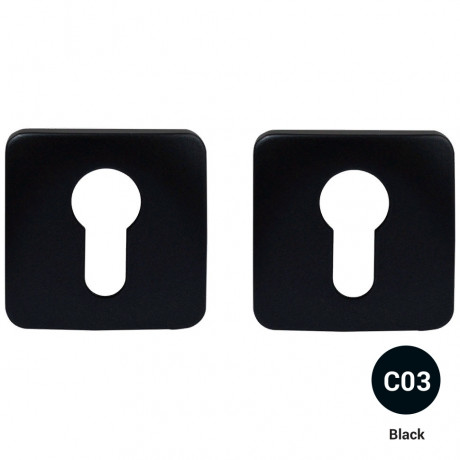 Накладка под цилиндр Colombo Design Rosetta OneQ CC23 черный матовый 2 шт