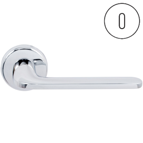 Дверная ручка Colombo Design ROBOQUATTRO ID41R(CD63) хром в комплекте с накладками под ключ для межкомнатных дверей