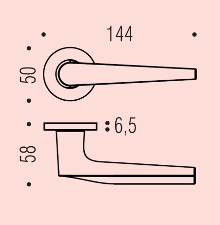 Дверная ручка Colombo Design PEAK PJ11RSB хром матовый
