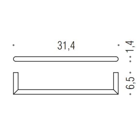Полотенцедержатель COLOMBO DESIGN MINI B4009 широкий цвет хром