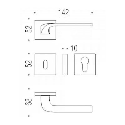 Дверная ручка Colombo Design ISY UP BL21RSB хром