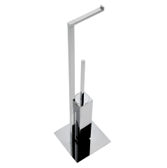 Стойка COLOMBO DESIGN MINI Q B5018 с держателем туалетной бумаги и ершиком цвет хром