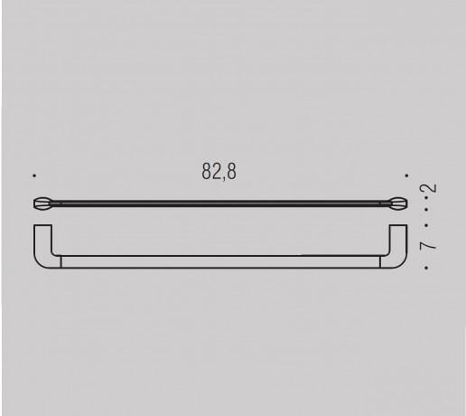 Полотенцедержатель COLOMBO DESIGN TRENTA B3011XL широкий цвет хром