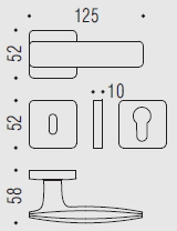 Дверная ручка Colombo Design BOLD PT11RSB хром матовый