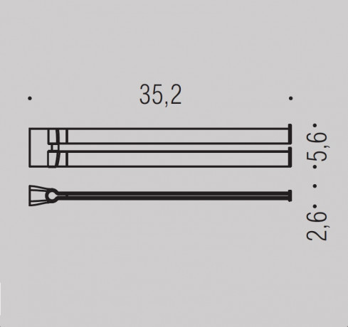 Полотенцедержатель COLOMBO DESIGN TRENTA B3012 двойной цвет хром