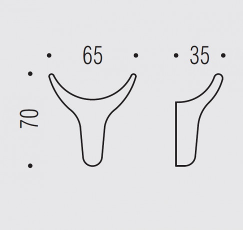 Крючок COLOMBO DESIGN HOOK 1 AM17 двойной цвет хром