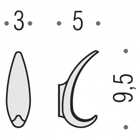 Крючок COLOMBO DESIGN MELO RA17 одинарный цвет хром