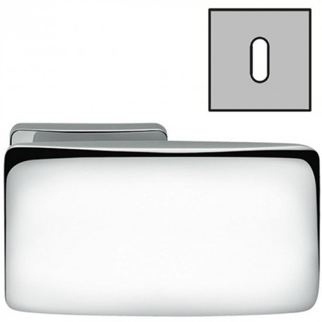 Дверная ручка Colombo Design BOLD PT15R хром в комплекте с накладками под ключ для межкомнатных дверей