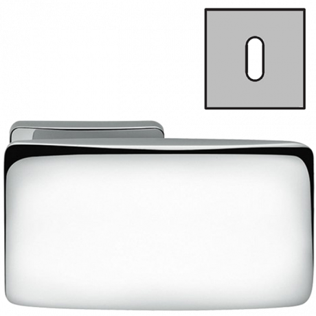 Дверная ручка Colombo Design BOLD PT15R хром в комплекте с накладками под ключ для межкомнатных дверей