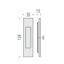 Ручка Colombo Design ID411 для раздвижной двери золото матовое