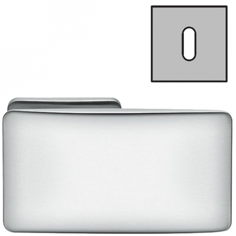 Дверная ручка Colombo Design BOLD PT15R хром матовый в комплекте с накладками под ключ для межкомнатных дверей