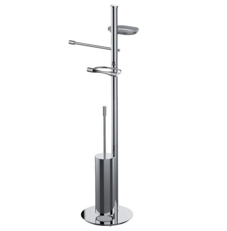 Стойка COLOMBO DESIGN ISOLE B9413N напольная с полотенцедержателем с мыльницей цвет хром