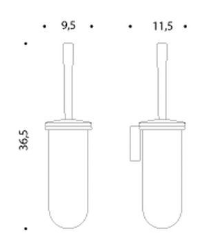 Ершик COLOMBO DESIGN LUNA B0107 настенный цвет хром