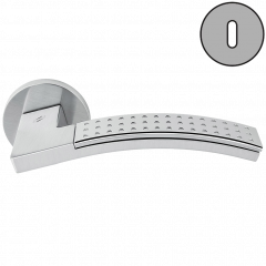 Дверная ручка Colombo Design TRAMA LC81R хром матовый/хром в комплекте с накладками под ключ для межкомнатных дверей