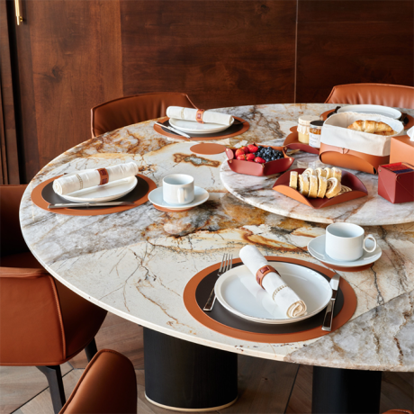 Плейсмат COLOMBO DESIGN ADJ 0005.09/30 настольный двухсторонний цвет коньяк/бордо