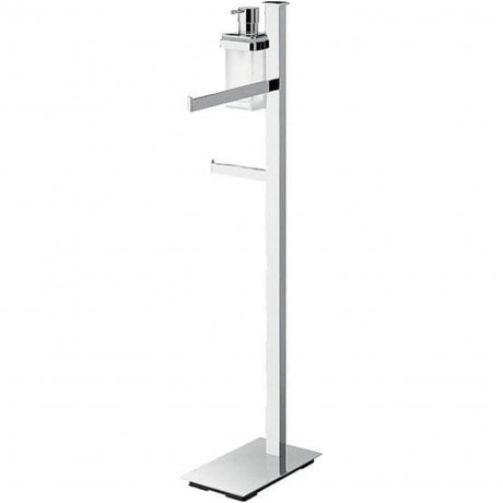 Стойка COLOMBO DESIGN UNITS B9119S напольная с полотенцедержателем с дозатором с держателем туалетной бумаги цвет хром