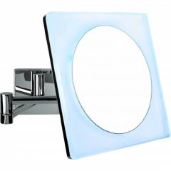 Косметическое зеркало COLOMBO DESIGN SPECCHI INGRANDITORI B9756 настенное с подсветкой увеличение 3 раза питание от сети цвет хром
