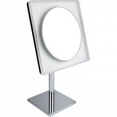 Косметическое зеркало COLOMBO DESIGN SPECCHI INGRANDITORI B9755 настольное с подсветкой увеличение 3 раза питание от розетки цвет хром