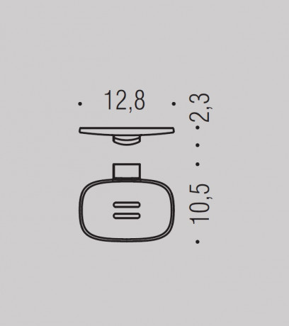 Мыльница COLOMBO DESIGN TRENTA B3001.NM настенная цвет черный матовый