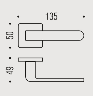 Дверная ручка Colombo Design FEDRA AC11RSB хром матовый