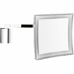 Косметическое зеркало COLOMBO DESIGN SPECCHI INGRANDITORI B9760 настенное с подсветкой увеличение 3,5 раза питание от сети цвет хром