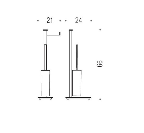 Стойка COLOMBO DESIGN UNITS B9107D.NM напольная с держателем туалетной бумаги и ершиком цвет хром