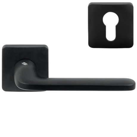 Дверная ручка Colombo Design ROBOQUATTRO S ID51RY цвет черный матовый в комплекте с накладками под цилиндр