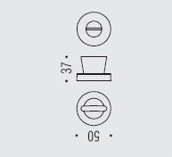 Фиксатор сантехнический Colombo Design Rosetta JP19BZG графит матовый