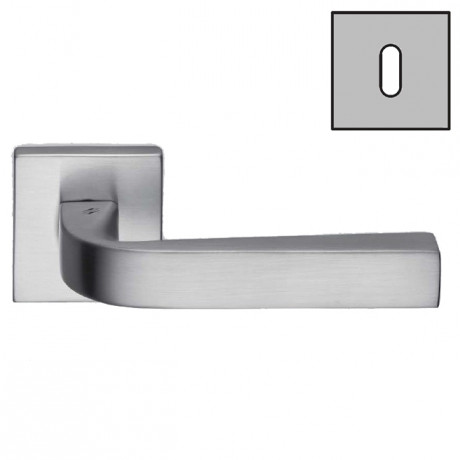 Дверная ручка Colombo Design PRIUS MA11R хром матовый в комплекте с накладками под ключ для межкомнатных дверей