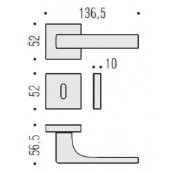 Дверная ручка Colombo Design ROBOCINQUE S ID71RSB графит матовый