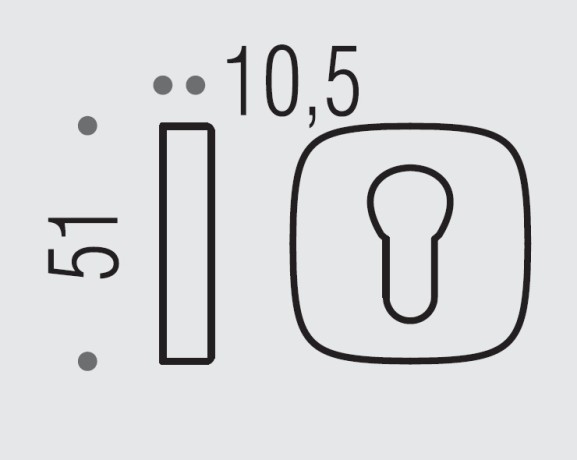 Накладка под цилиндр Colombo Design Rosetta MR13.CM хром матовый