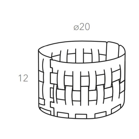 Корзинка COLOMBO DESIGN ADJ 1512.06/04 настольная цвет шоколад/капучино